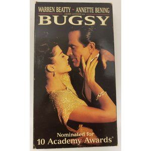 VHS Tape "Bugsy" Warren Beatty Annette Bening Ben Kingsley Harvey Keitel '92 R